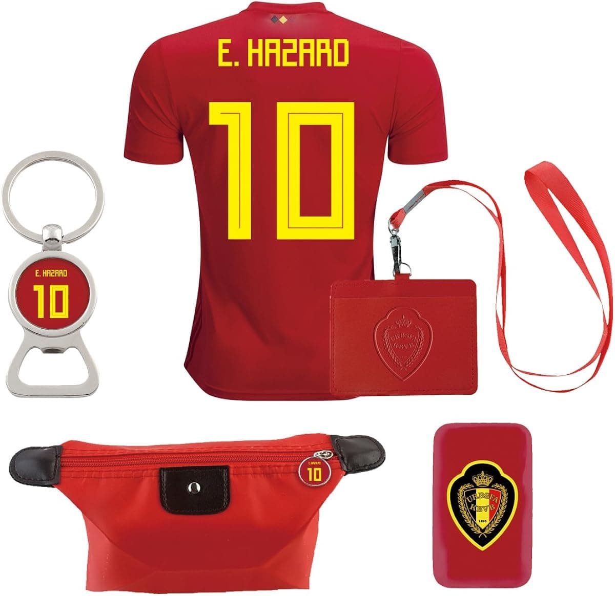 EE bestort Belgium #10 E Hazard 2018 Home Mens Soccer Jersey Color Red