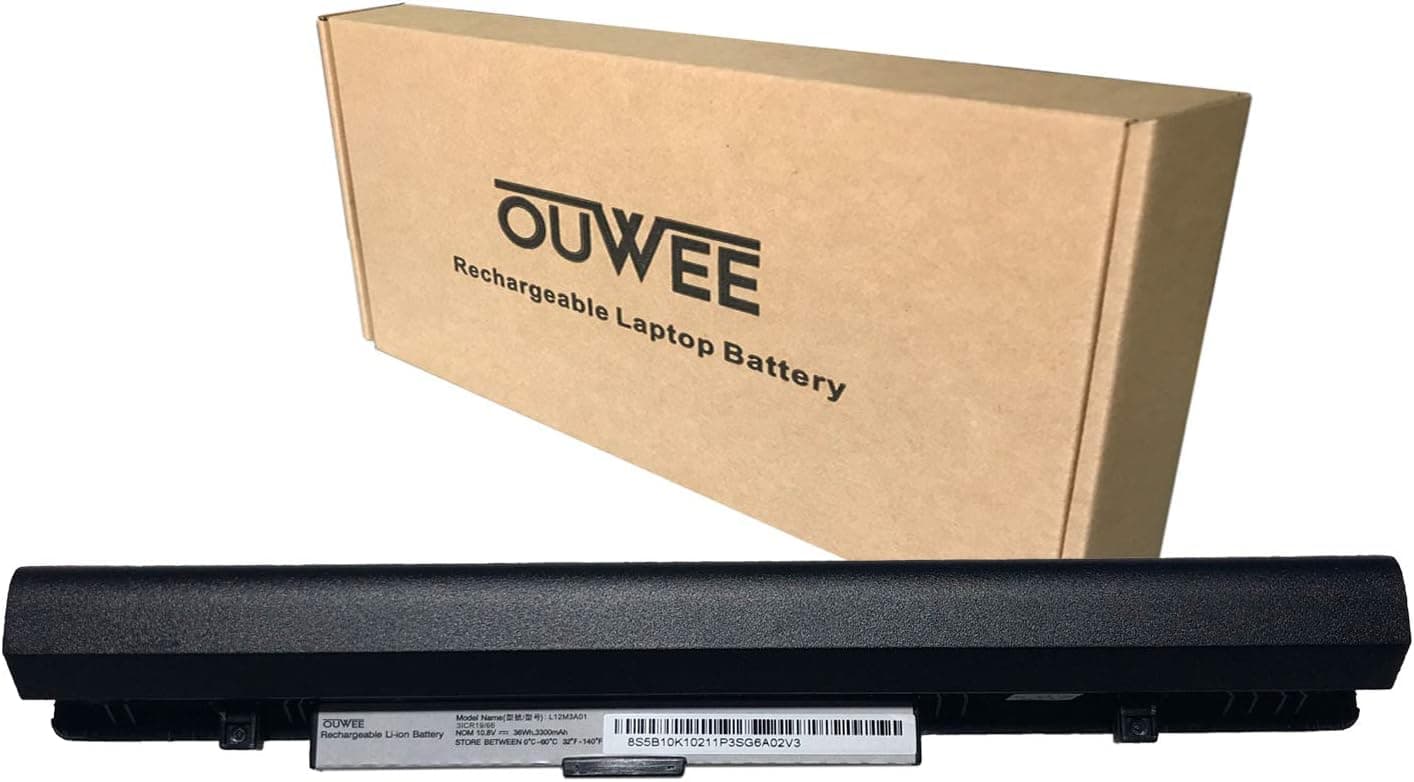 OUWEE L12M3A01 Laptop Battery Compatible with Lenovo ideapad S210 S210Touch S215 S20-30 S20-30Touch Series Notebook L12C3A01 L12S3F01 121500185 121500169 121500170 10.8V 36Wh 3300mAh