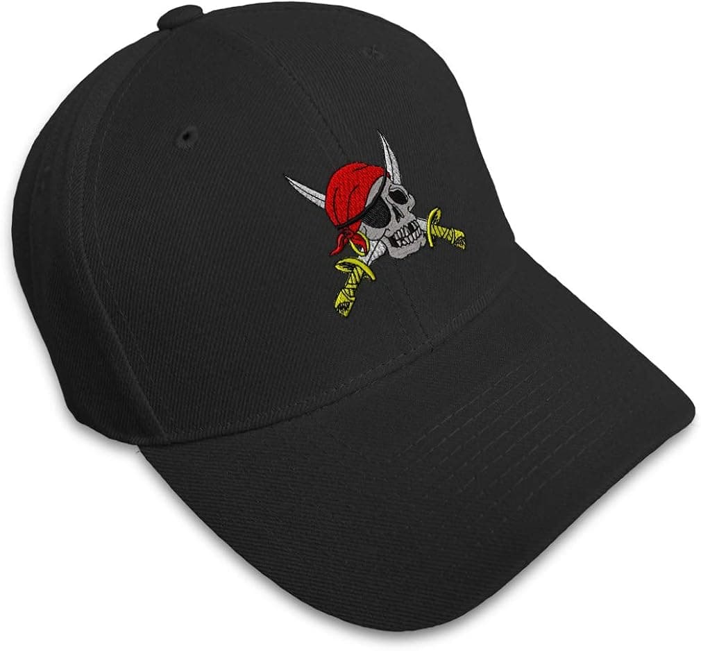 Custom Baseball Cap Pirate with Sabers Embroidery Dad Hats for Men & Women