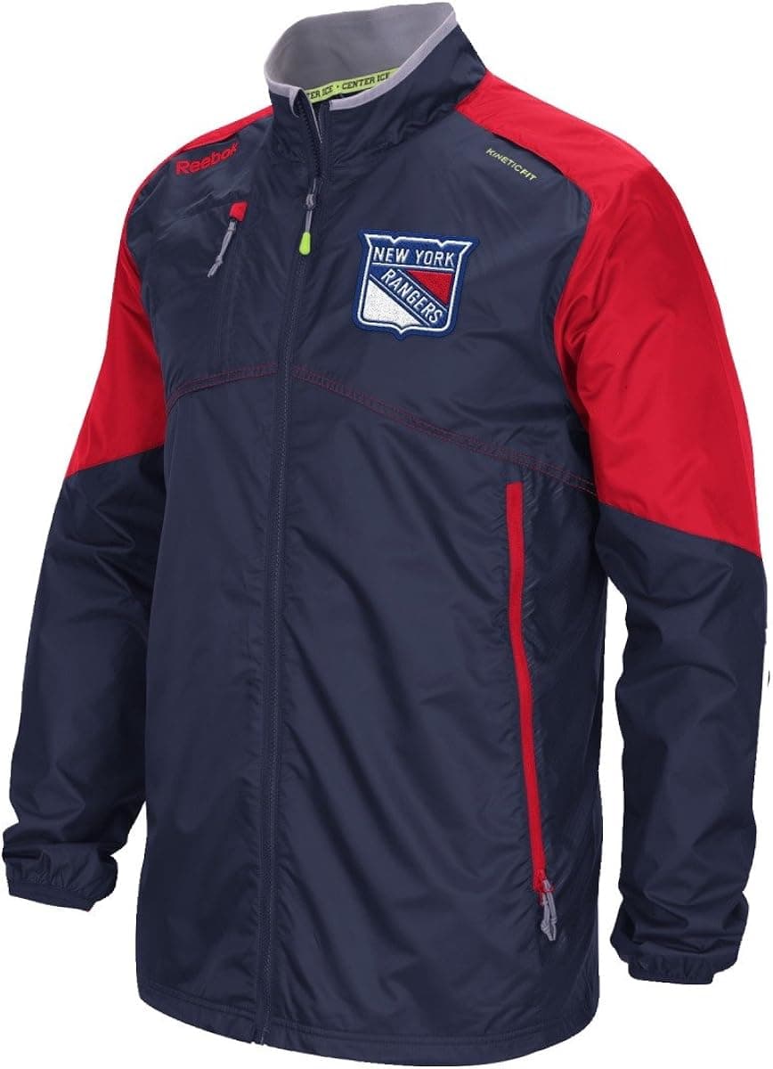Reebok Men's NHL New York Rangers Rink Full Zip Jacket