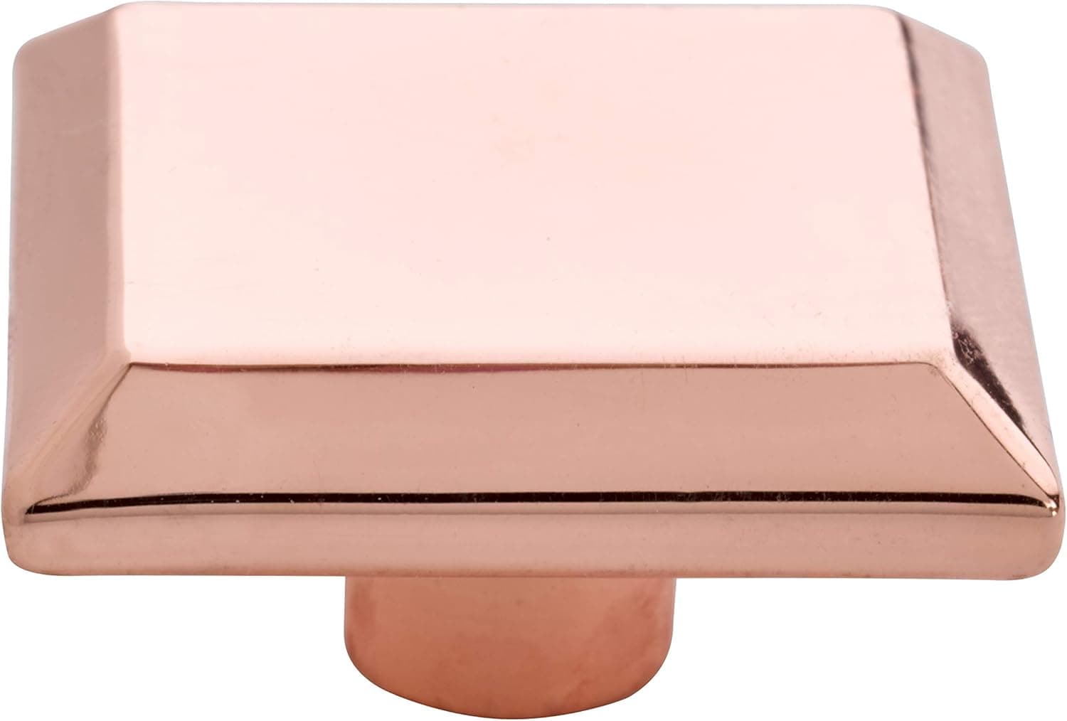 Shabby Restore Square Shiny Copper Metal Knobs for Drawers, Cabinets, Furniture - Pack of 12