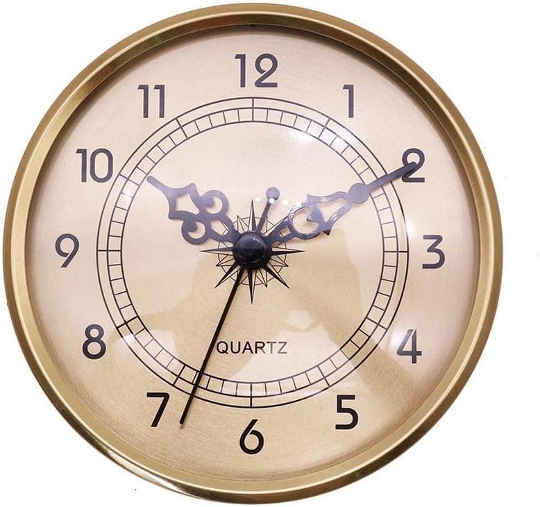 menolana 4.25"/108mm Round Quartz Clock Insert Battery Powered