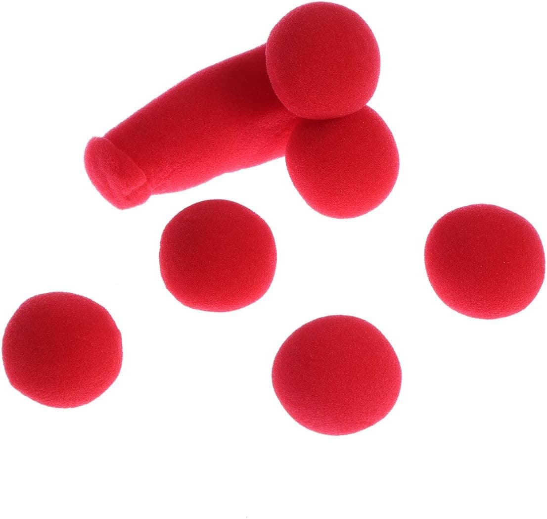 Amosfun 5 Pcs Magic Sponge Tricks Toys with 4 Red Sponge Balls Stage Prop Tricks Toys (Red)