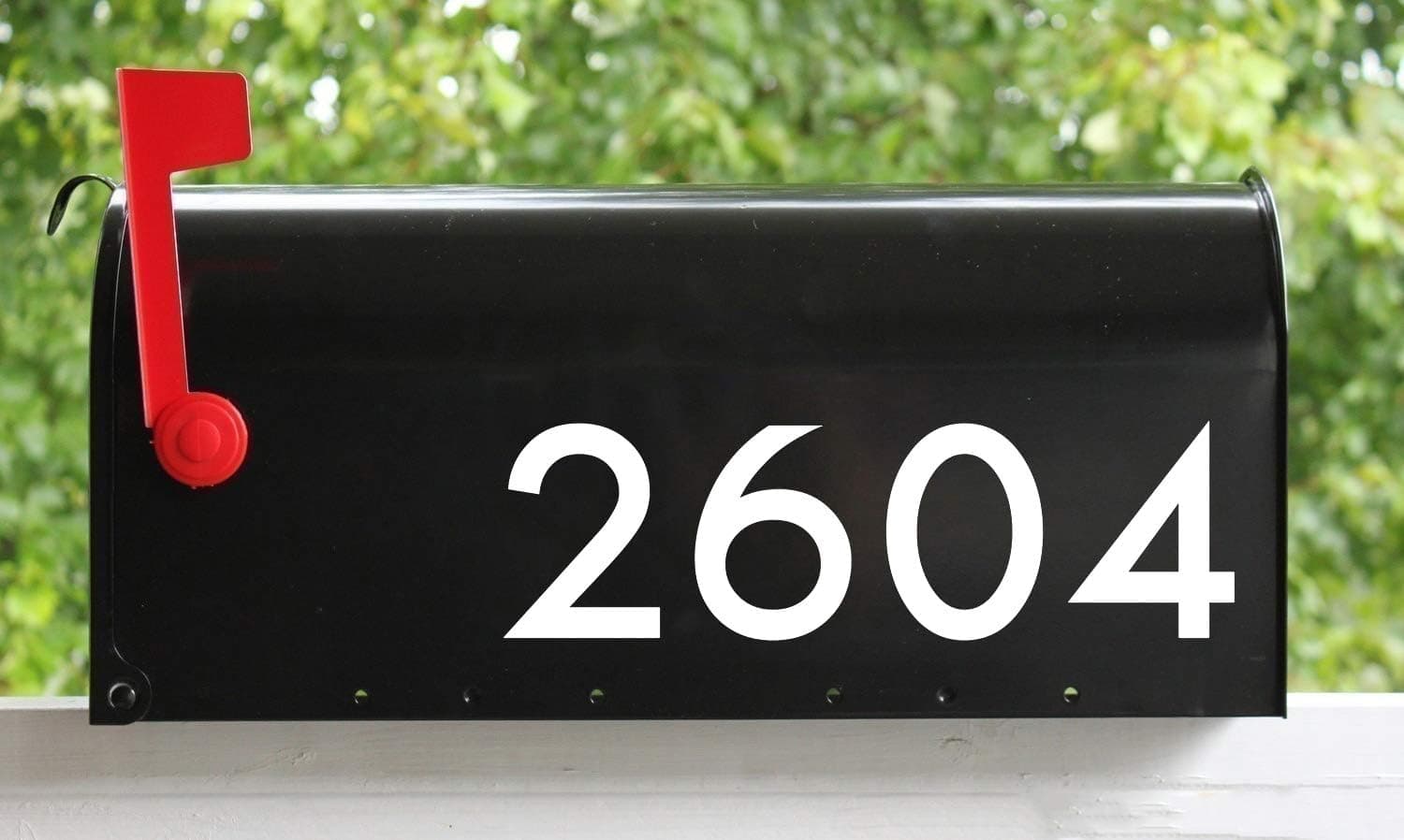 White - Modern Mailbox or House Numbers - 3.5" Tall - Vinyl Decal - Custom Lettering Home Address Office - Noir - Die Cut Sticker