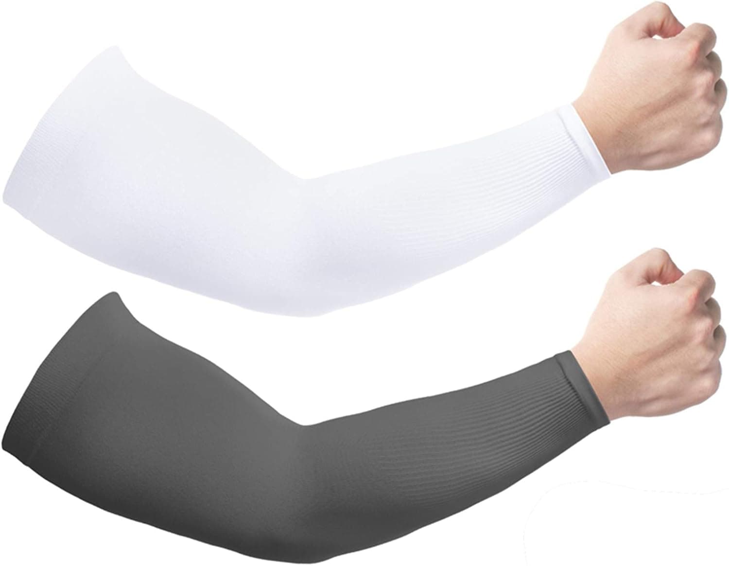 2 Pairs Sun Protection Cooling Arm Sleeves for Men & Women, UPF 50 Arm Cover