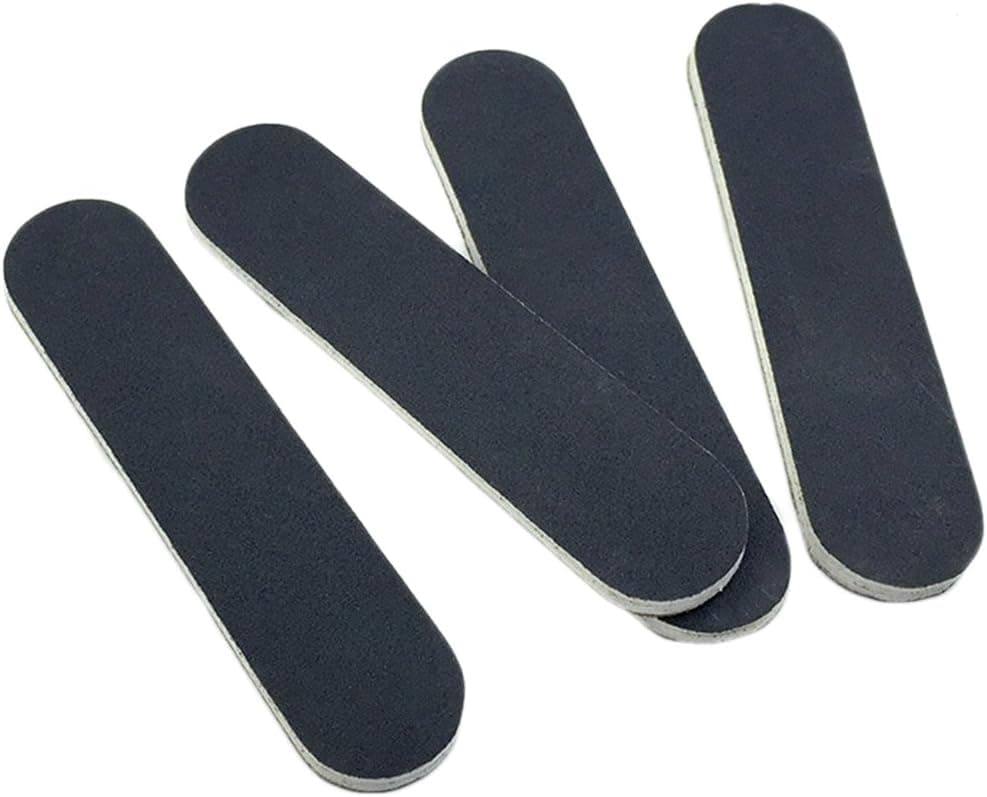 HugeDE 25 Pcs Mini Black Professional Double Sided Nail Buffering Files Nail Files Emery Board