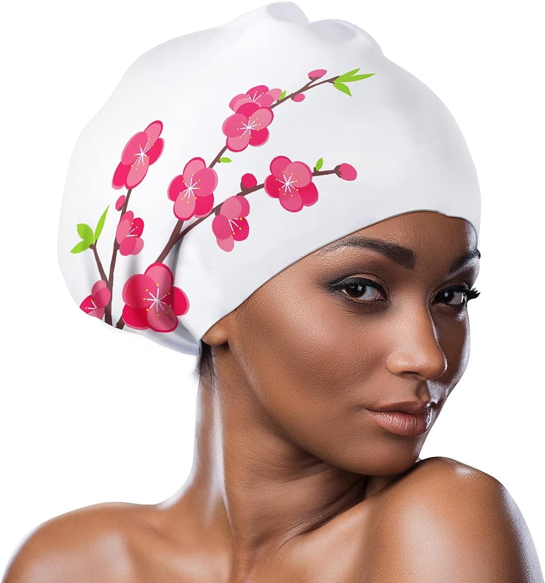 COPOZZ Extra Large Swim Cap, Designed for Long Hair Braids Dreadlocks Weaves Hair Extensions Curls & Afros, Silicone Bathing Cap Swimming Hat for Women Men
