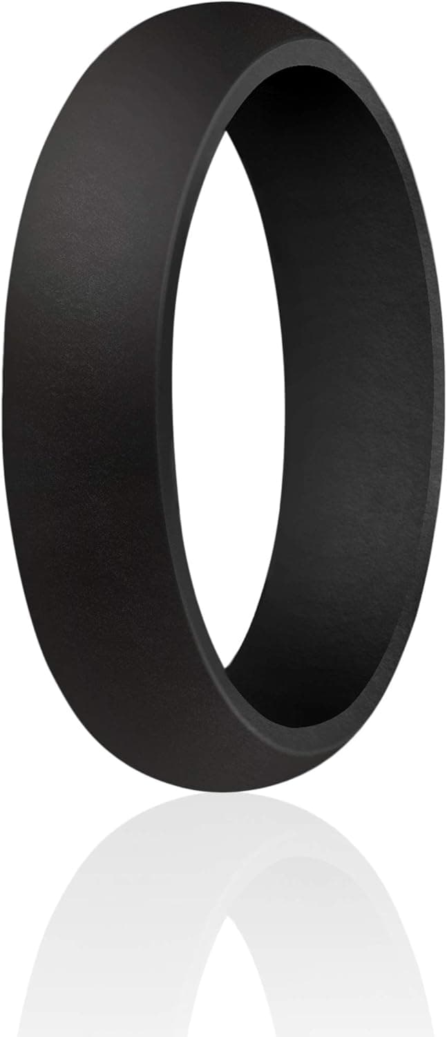 ThunderFit Women’s Silicone Wedding Ring - Rubber Wedding Band - 5.5mm Wide, 2mm Thick
