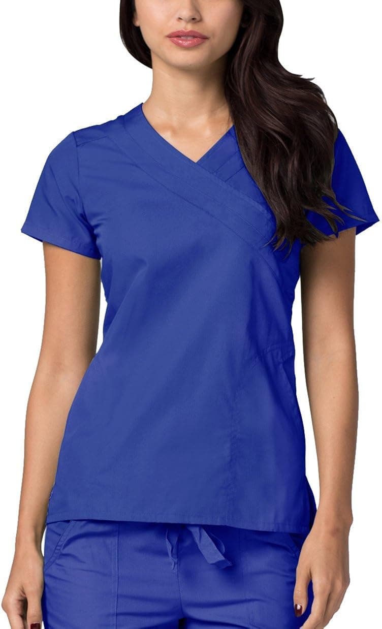 Adar Women's 2630 Universal Double Mock Wrap Top