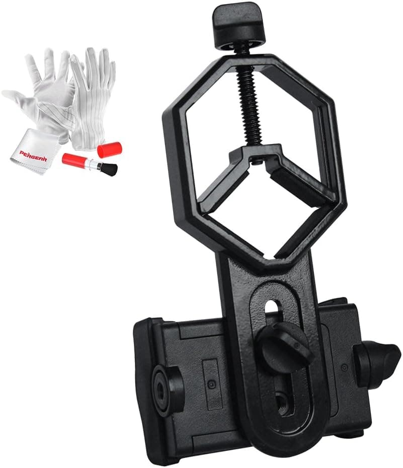 Eyeskey Universal Cell Phone Adapter Mount for Binocular Monocular Spotting Scope Telescope and Microscope with Pergear Cleaing Kit