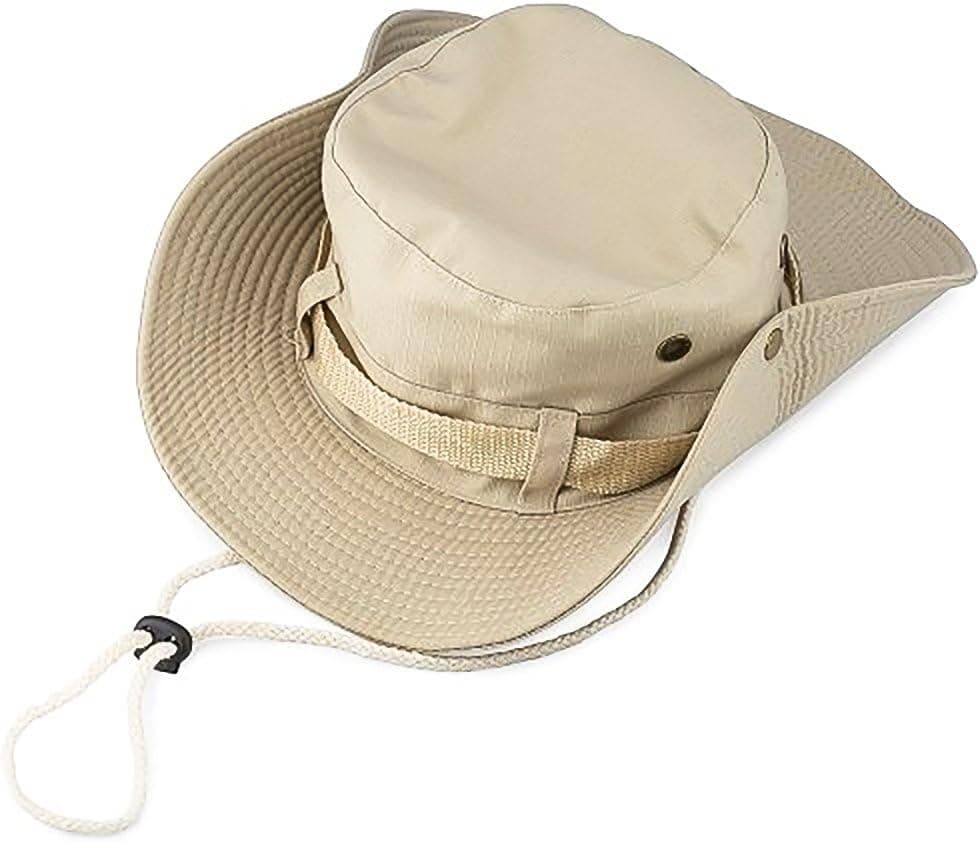 KT-Global UV Protection Outdoor Sun Hat Safari Fishing Hat with Neck Flap Ear Cover Wide Brim Sun Cap