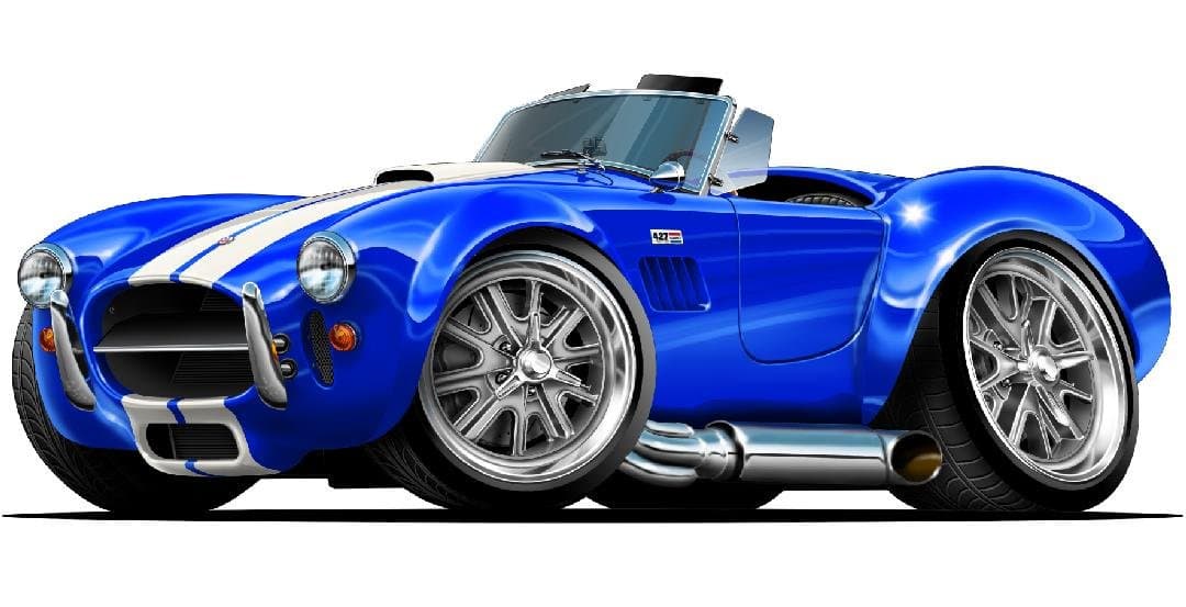 Cobra 427 Wall Decal 2ft Long Car Sport Classic Graphic Sticker Man Cave Garage Boys Room Decor
