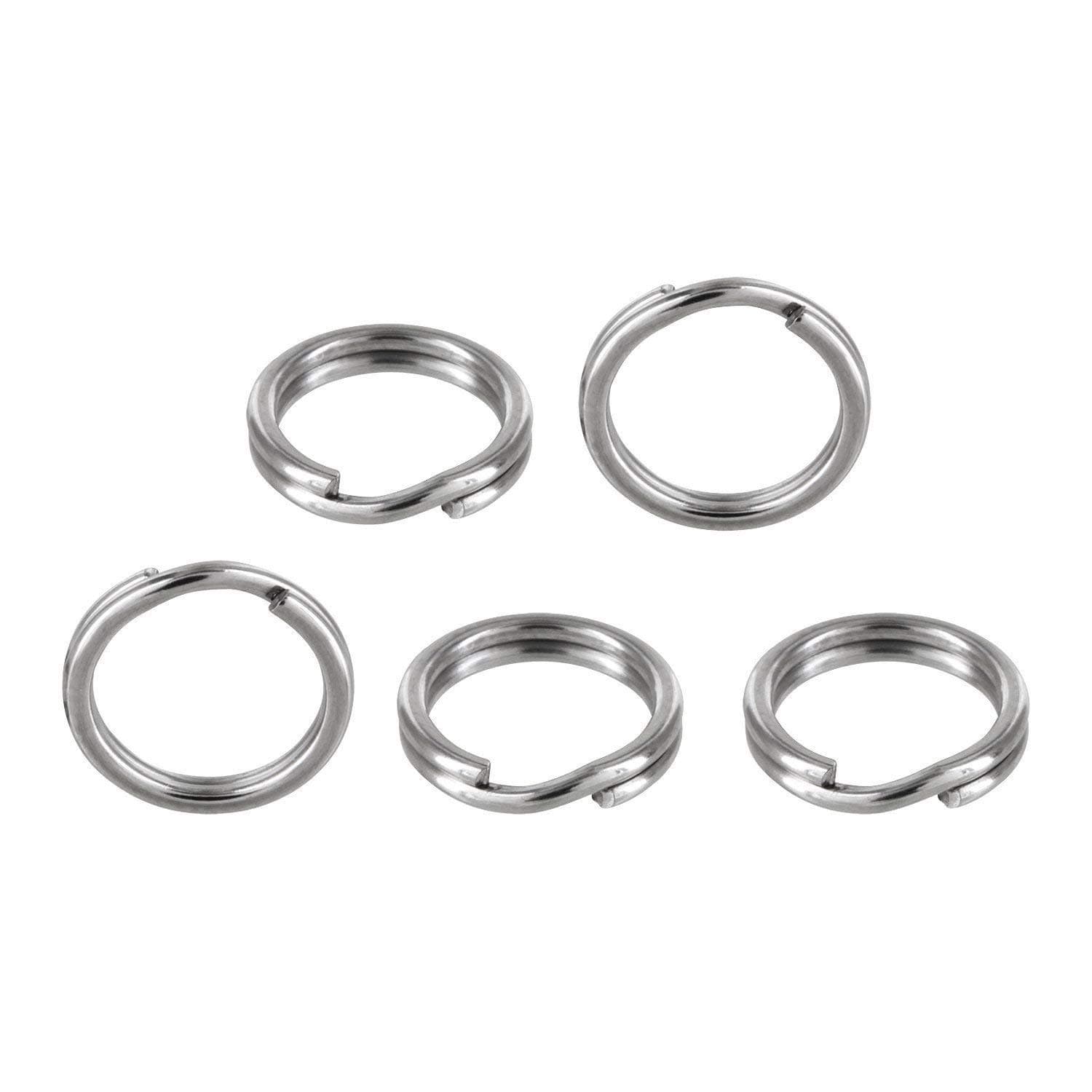 10mm 316 Stainless Steel Key Rings Heavy Duty Split Rings for Scuba Gear 20 Piece