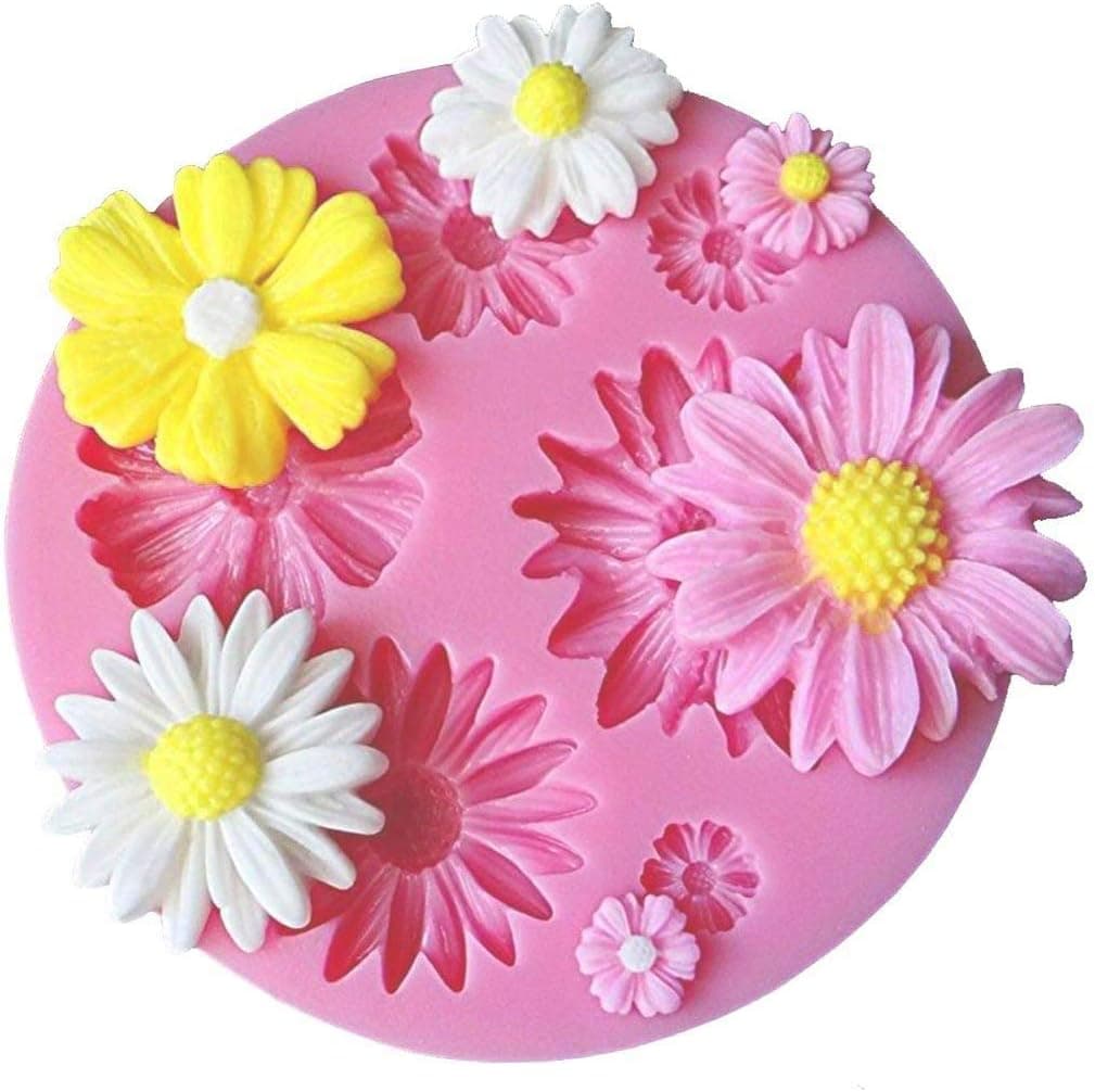 Soap Clay Chocolate Sugarcraft Baking DIY Cake Silicone Flower Daisy Mold Style YABO096
