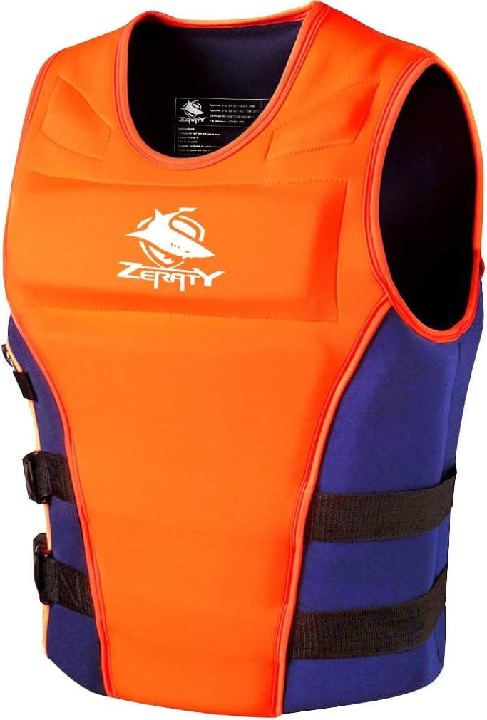 Zeraty Life Jacket Adult Impact Vest for Outdoor Floating Swimming Ski|CE Proof 50N
