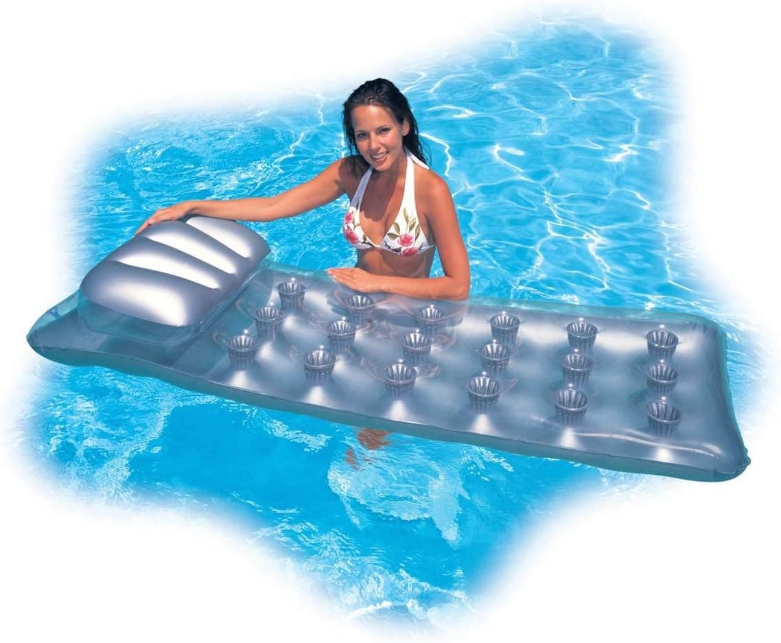 Intex 18-Pocket Mattress Suntanner Pool Lounger w/ Headrest (3 Pack) | 58894EP
