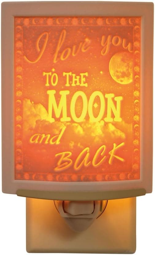 I Love You To The Moon And Back Porcelain Night Light