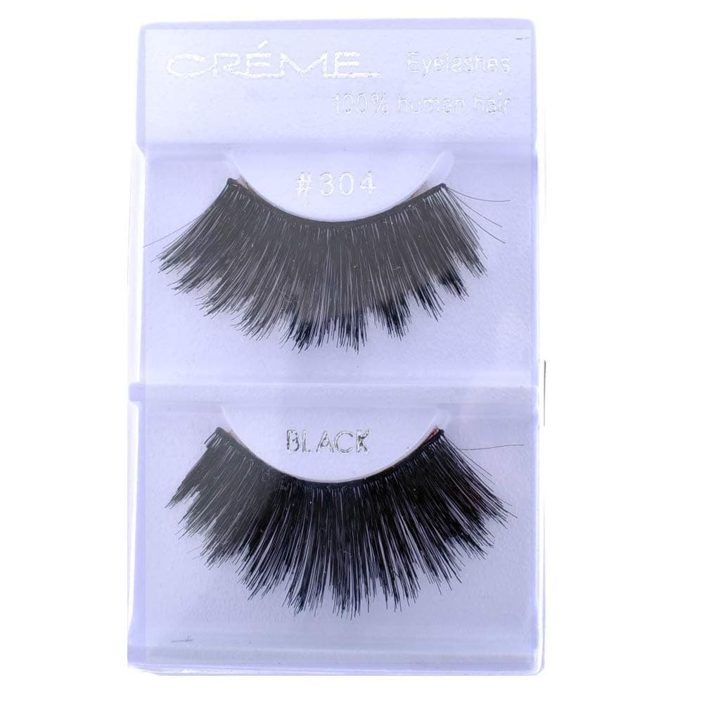 6 Pairs Crème 100% Human Hair Natural False Eyelash Extensions #304