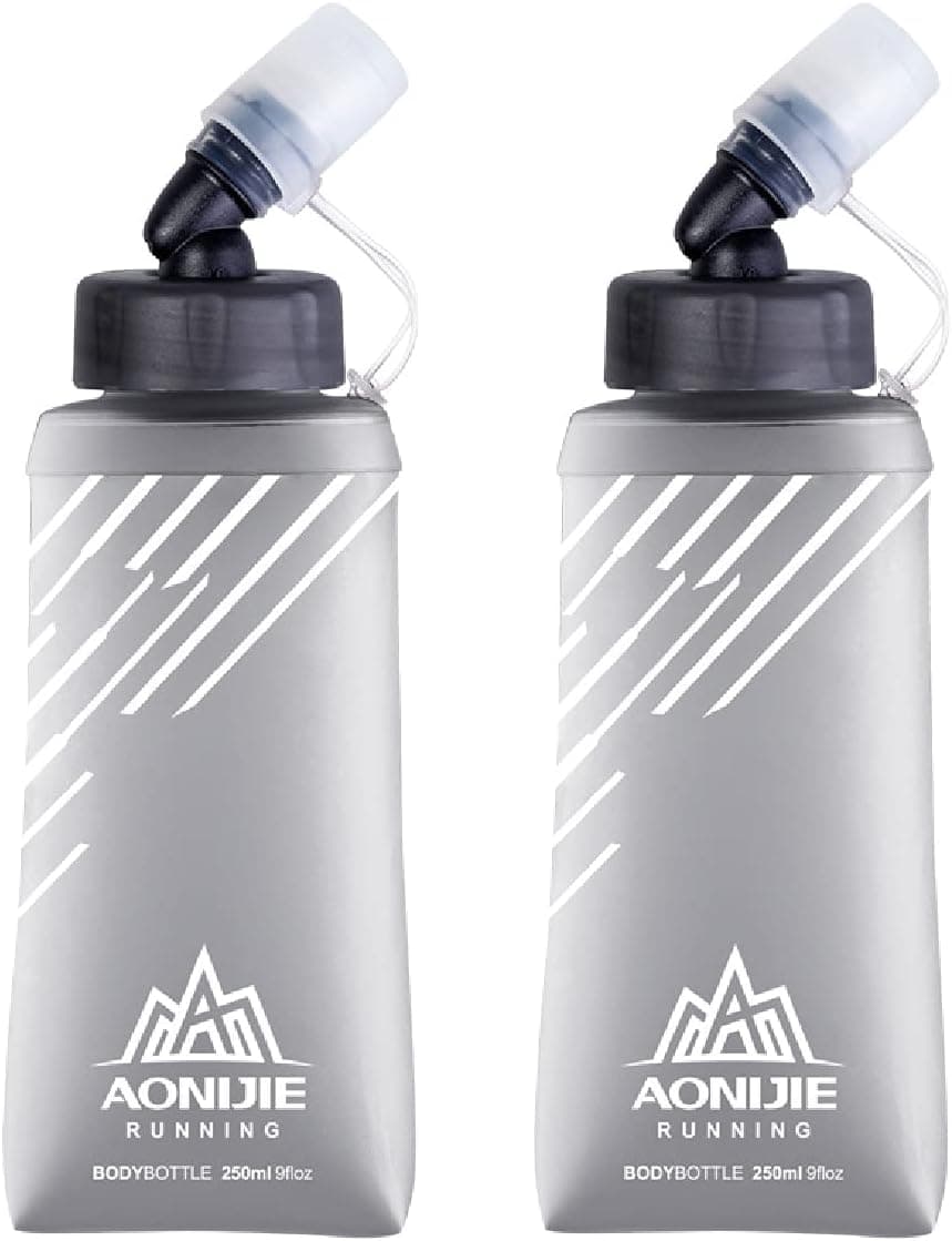 TRIWONDER Soft Flasks Collapsible Water Bottles TPU Folding Flask Sports Water Bottle for Hydration Pack - Ideal for Running Hiking Cycling Climbing