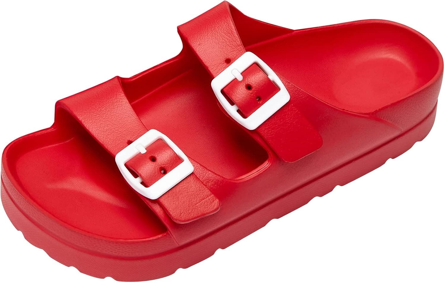 Women's Platform Sandals, Adjustable Buckle Flat Sandals, Comfort Slides with Arch Support, Women Summer Essential Beach Home and Street Casual Sandles