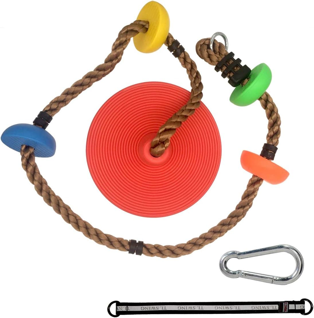 Climbing Rope Tree Swing for Kids-Tree Straps Swings Sets Accessories Carabiner and Hanging Kit,Outside Toys Kit,Backyard Play Equipment for Kids