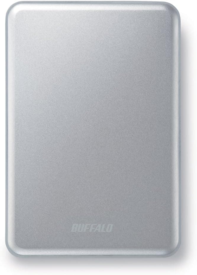 Buffalo MiniStation Slim 500GB USB 3.0 Portable Hard Drive - HD-PUS500U3S Silver