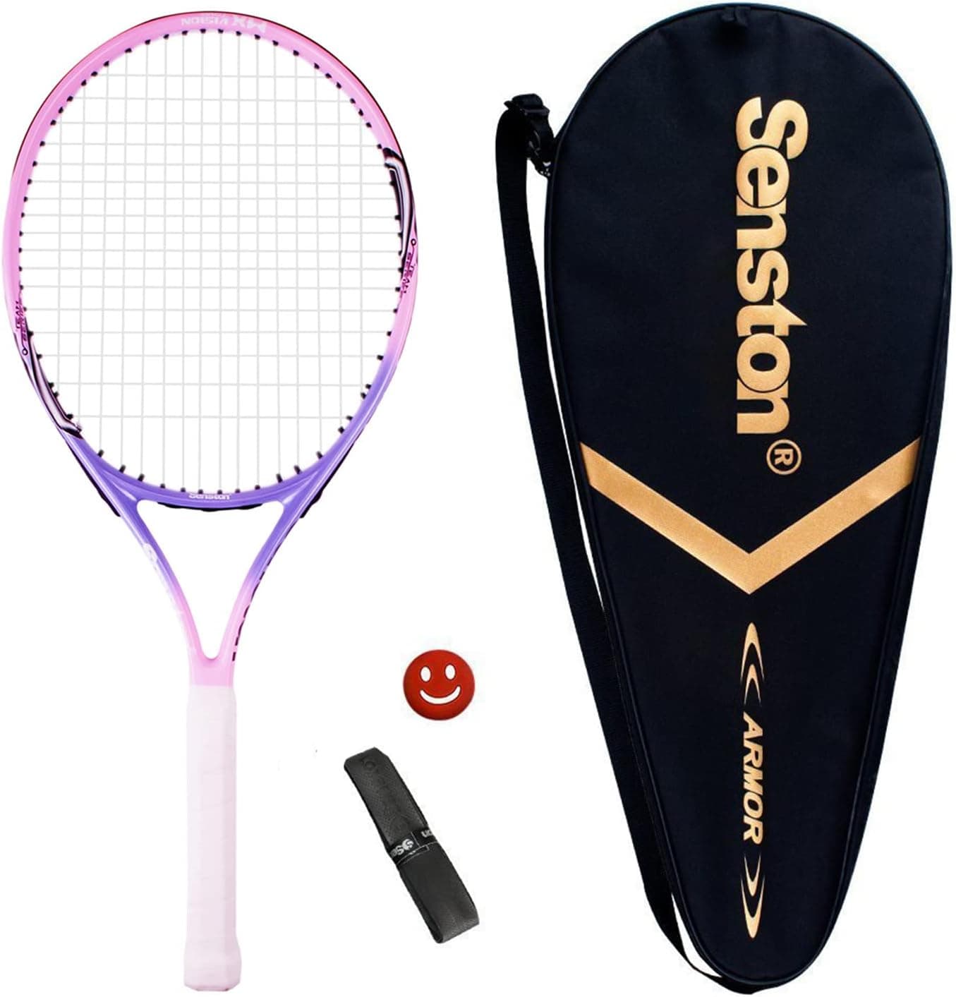 Senston 19" 23" 25" Kids Junior Tennis Racquet for Kids Children Boys Girls Tennis Rackets with Racket Cover