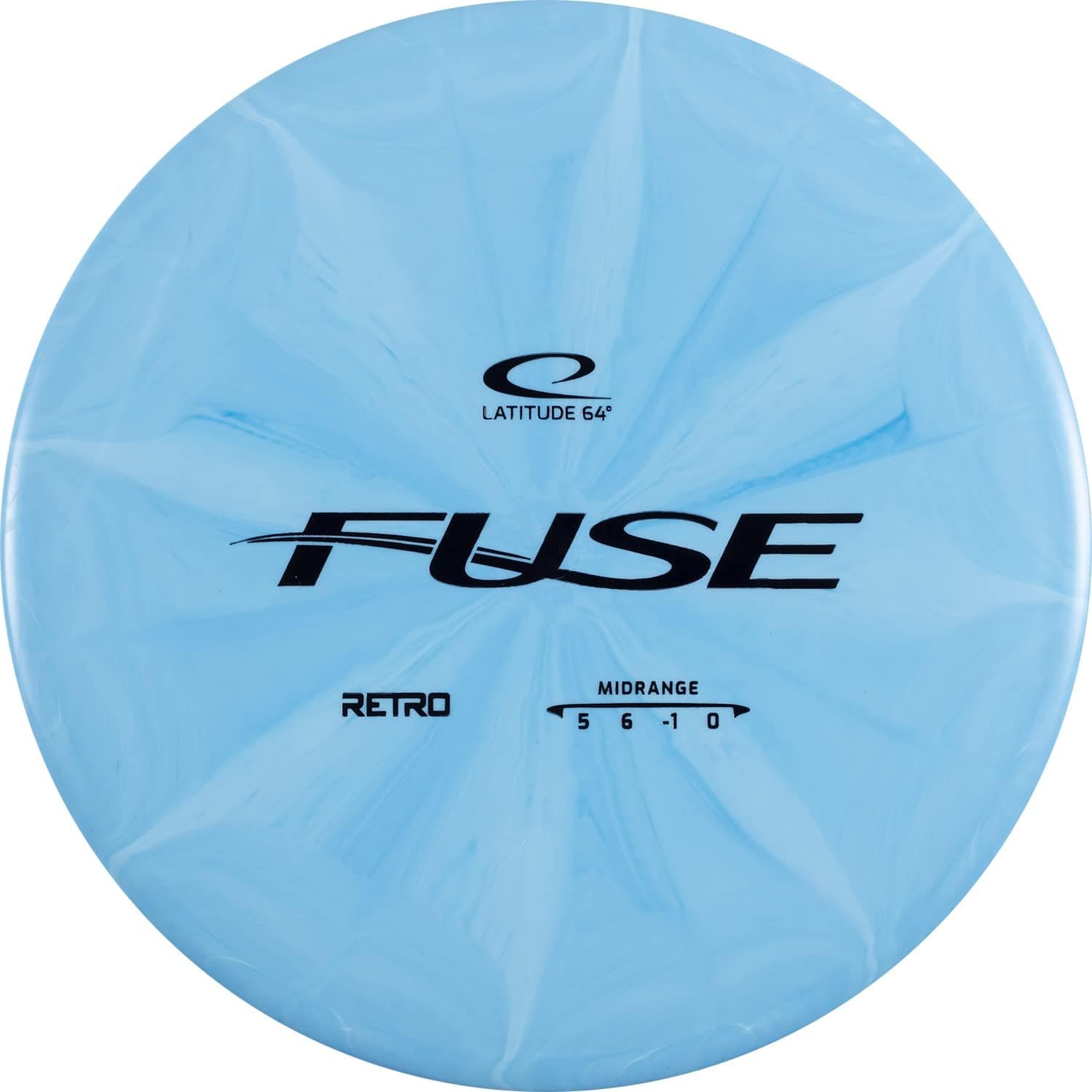 Latitude 64 Retro Burst Fuse Midrange Disc Golf Disc | Easy to Throw Frisbee Golf Midrange | Great for Beginners | 170g Plus | Stamp Color and Burst Pattern Will Vary
