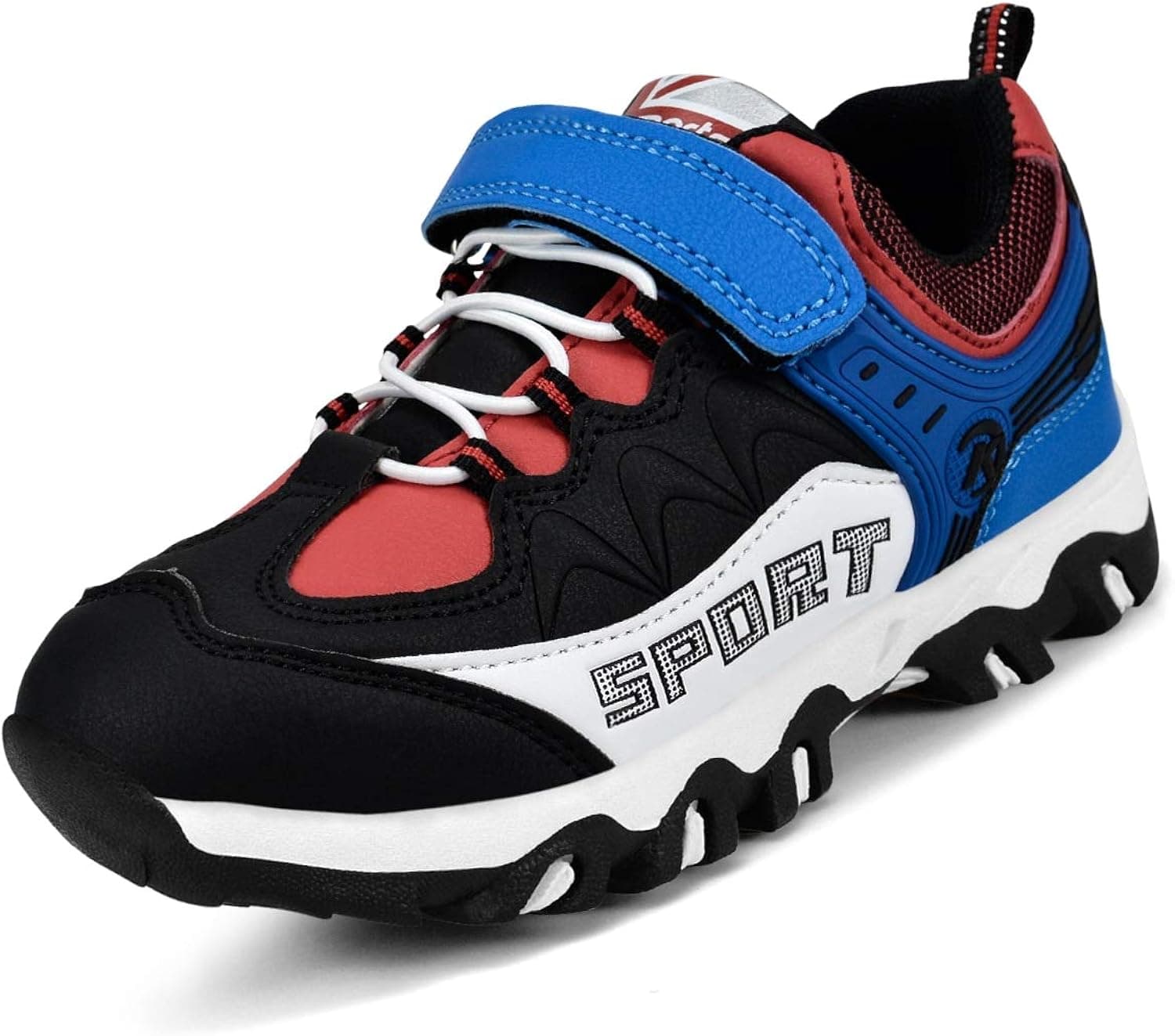 NYZNIA Kids Shoes Outdoor Tennis Hiking Running Sneaker for Boys/Girls Blue Red Size 3.5 Big Kid