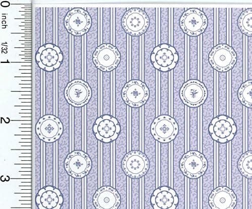 Brodnax Prints Dollhouse Kitchen Wallpaper China Blue