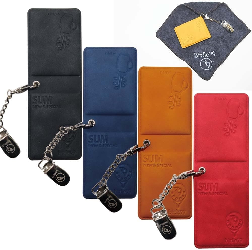 BIRDIE79 Sum Clip -Magnetic Golf Towel- Golf Putter Head Cover Metal Leash & Keeper for Secure Golf Accessories -Money Clip