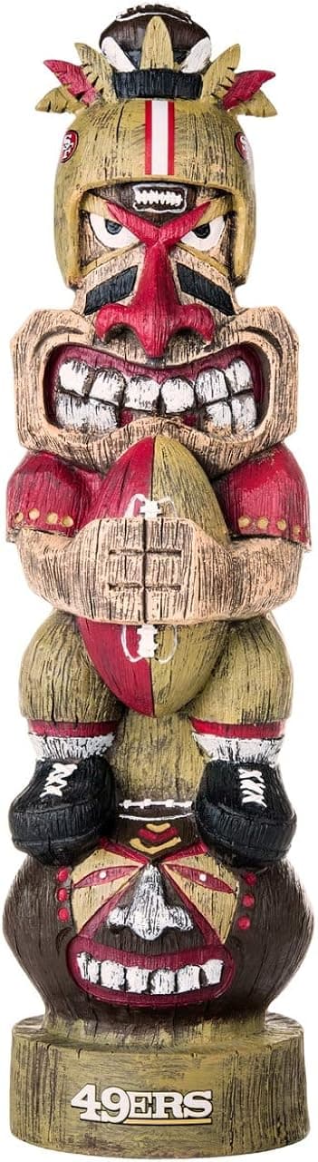 Forever Collectibles NFL San Francisco 49ers FigurineTiki Totem, Team Colors, One Size