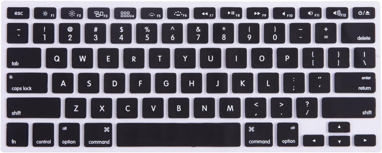 HDE Ultra Thin Silicone Rubber Keyboard Skin Cover for MacBook Pro Non Retina 13/15/17 (Black)
