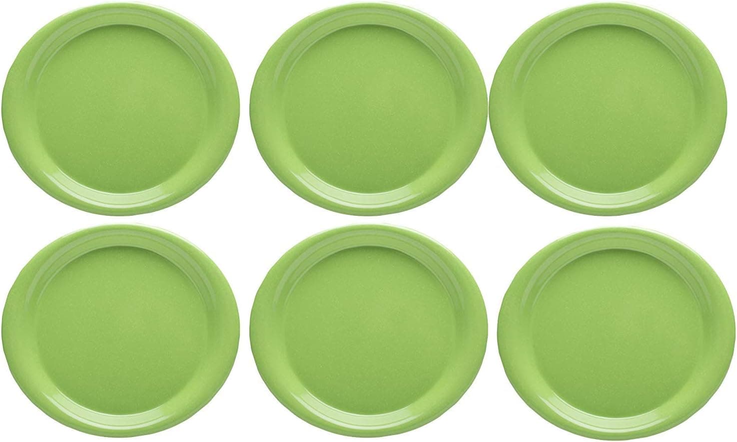 Zak Designs Zakwave 10-inch Microwavable Plate, Green, 6 piece set
