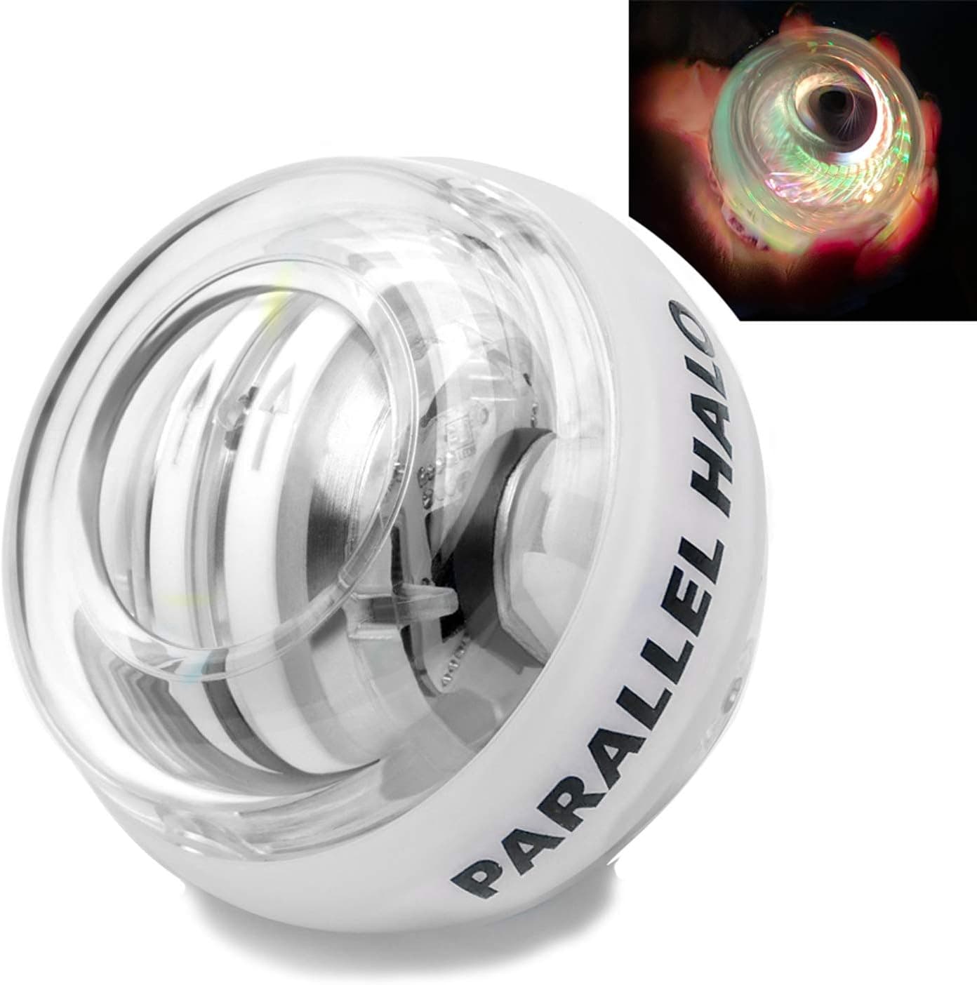 Parallel Halo Power Wrist Ball AUTO Start Wrist Exercises Force Ball Gyroscope Ball Wrist and Forearm Exerciser Arm Strengthener for Stronger Muscle and Bones