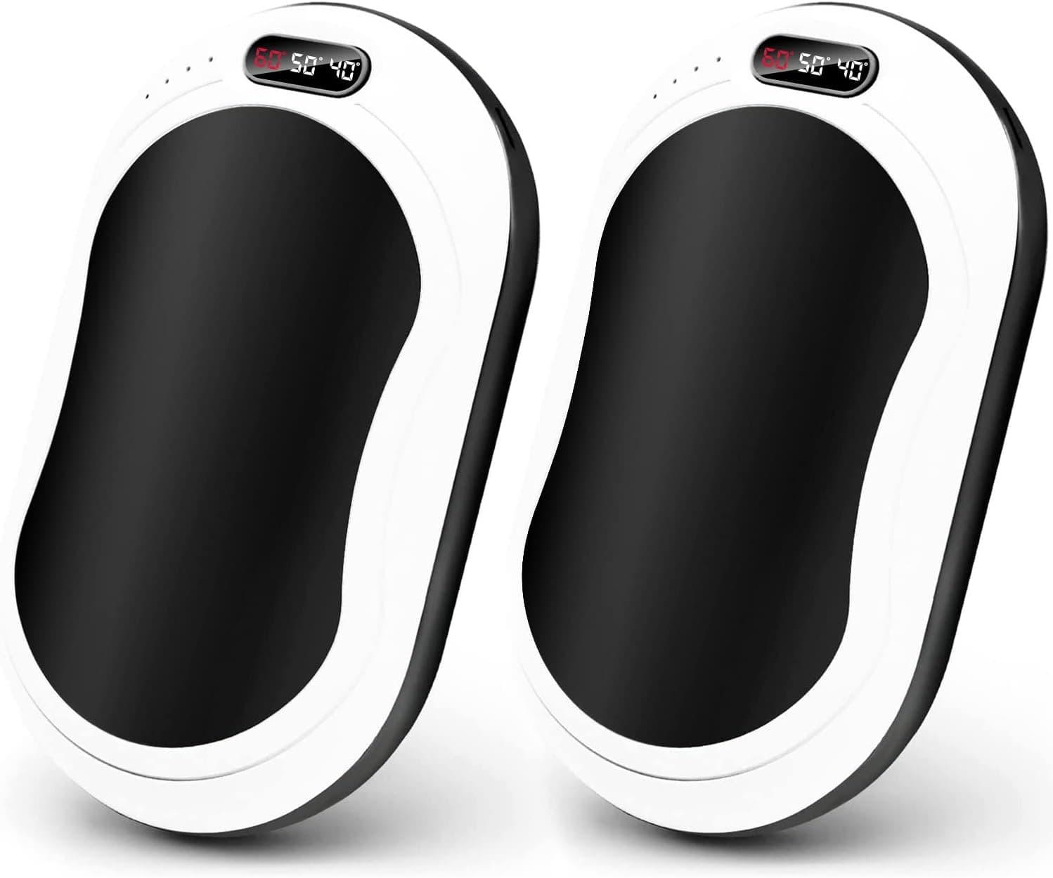 2 Packs Hand Warmers Rechargeable: 8000x2mAh Electric Hand Warmer USB Power Bank with Digital Screen, 3 Levels Heating, Portable Handwarmers Suit for Winter Gifts, Man Women, Outdoor Camping (2 Packs)