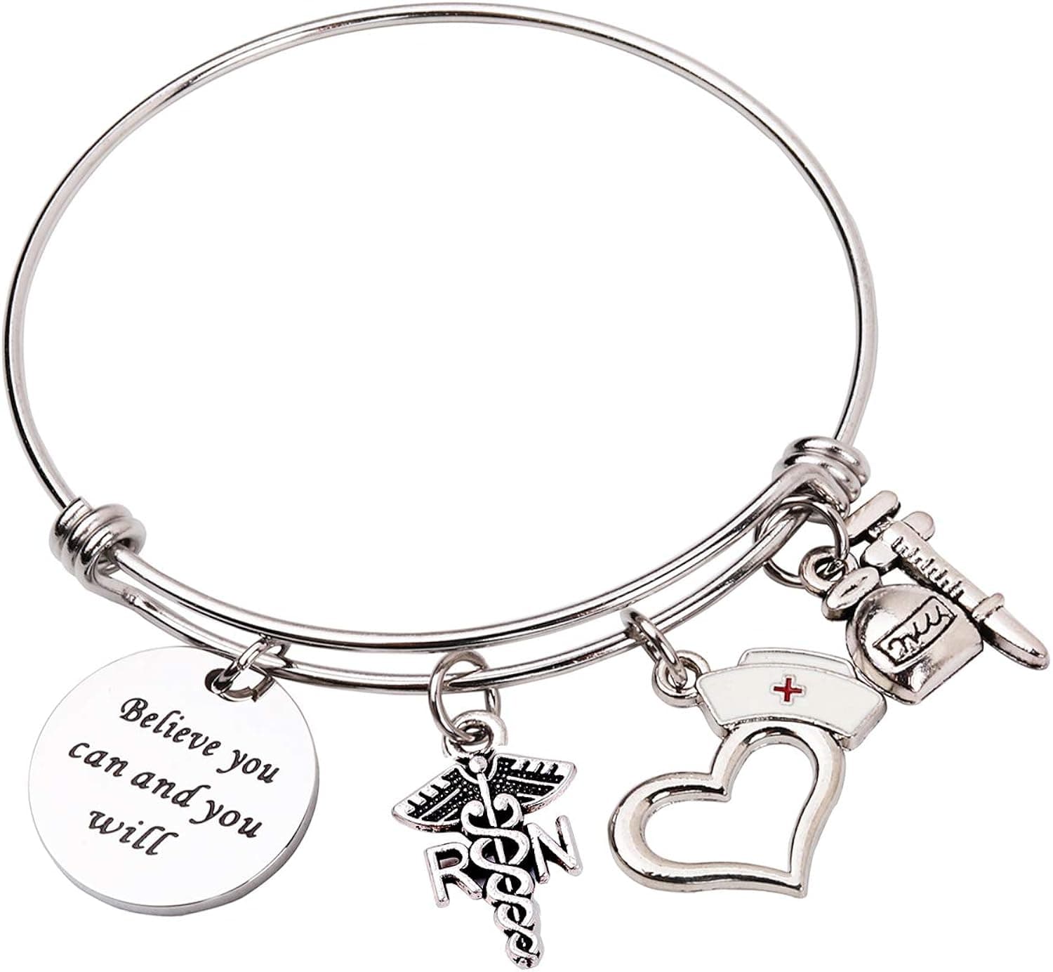 Personalized Nurse Key Chain, Bracelet, Stethoscope Key Chain Nursing Student Gift Nurse Appreciation Gift