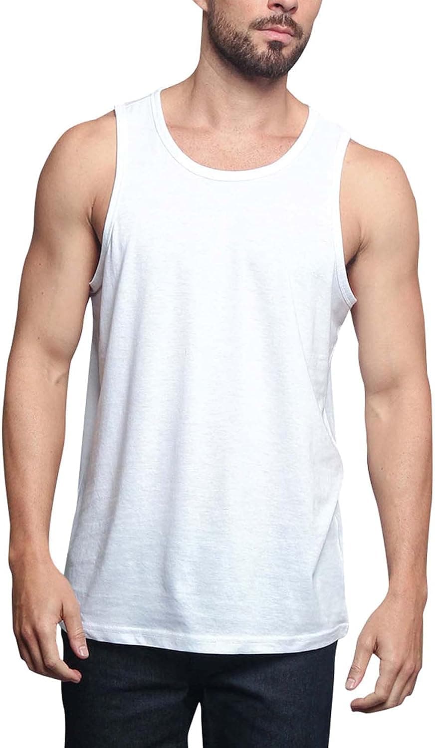 Victorious Solid Color Long Length Curved Hem Tank Top
