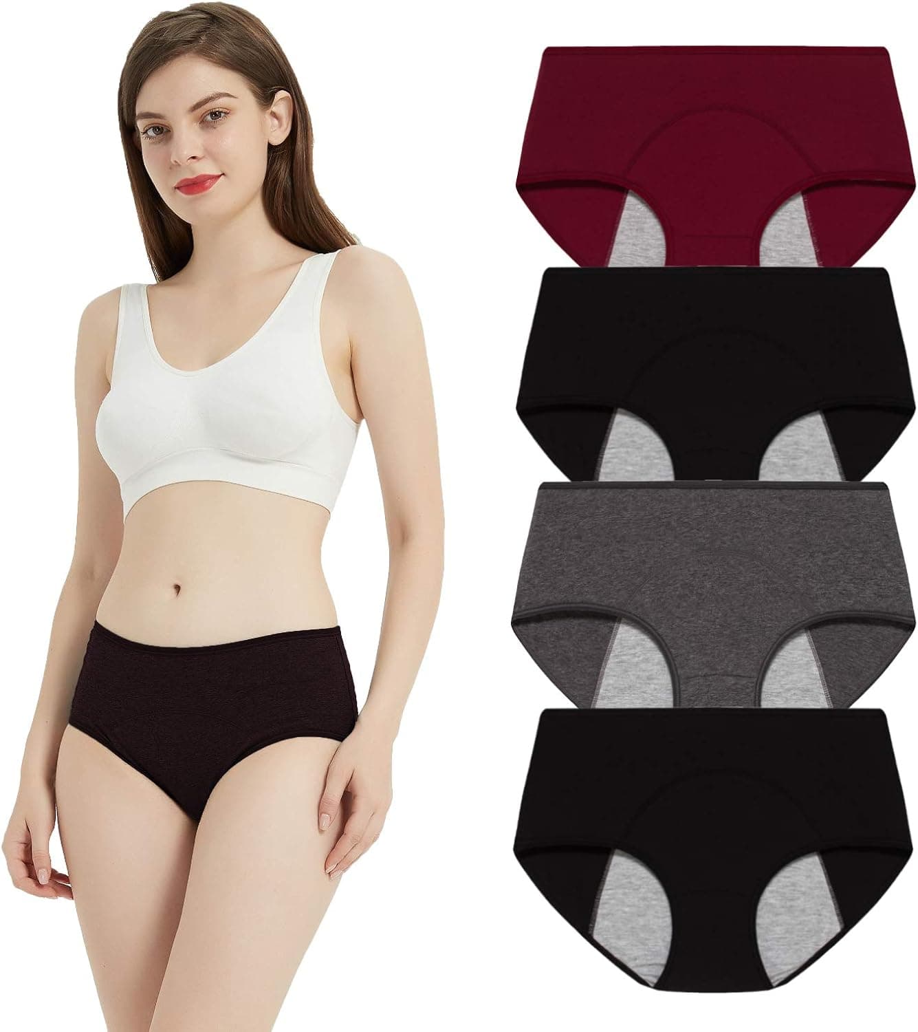 Finihen Women Underwear Leak Proof Panties Big Girls Protective Undies Women Briefs