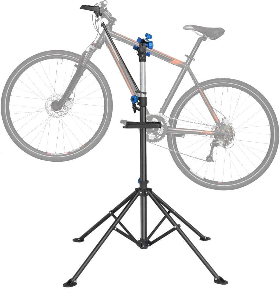 Bike Repair Stand,Home Mechanic Bicycle Repair Stand,Bicycle Maintenance Rack,Workstand Extensible Tripod Base Repair Stand for Mountain Bikes and Road Bikes (quattuor feet Stand/Bearing 110 lbs)