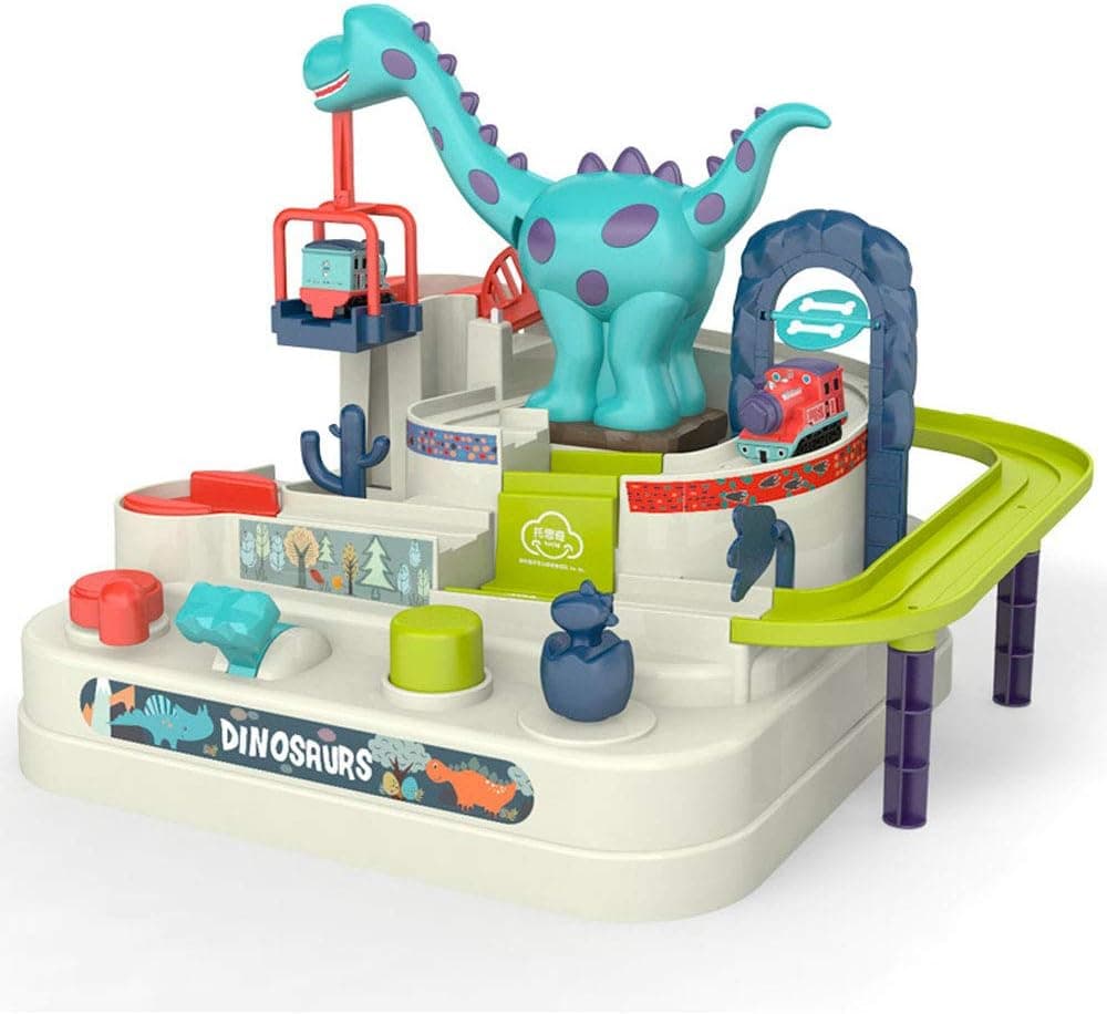 Cars Track Toy Car Adventure Track Kids Toys, Dinosaur Adventure Car Race Track Toys Playsets for 3 4 5 6 Year Old Boys Girls, Interactive Games Vehicle Playset Gifts for Kids