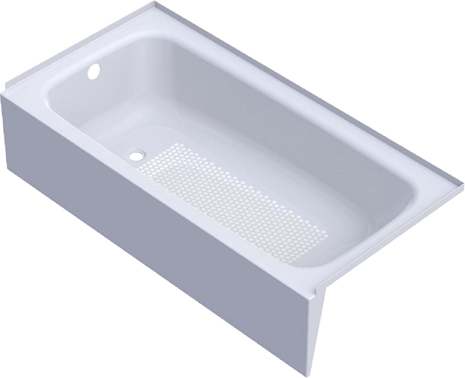 Kaldewei 215614000001 Heavy guage titanium steel enamel Cayono 5ft tub left hand bathtub, Alpine White