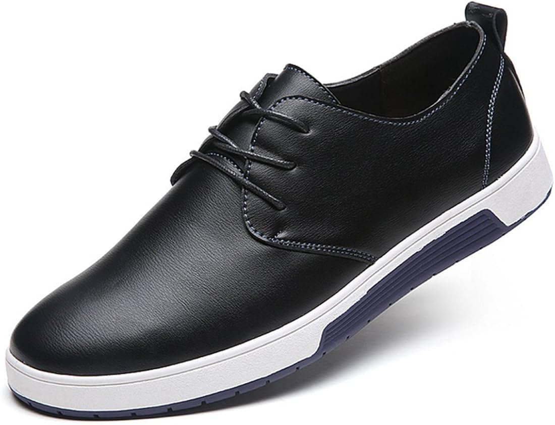 XMWEALTHY Men's British Style Comfortable Flat Dress Shoes Blue US 9