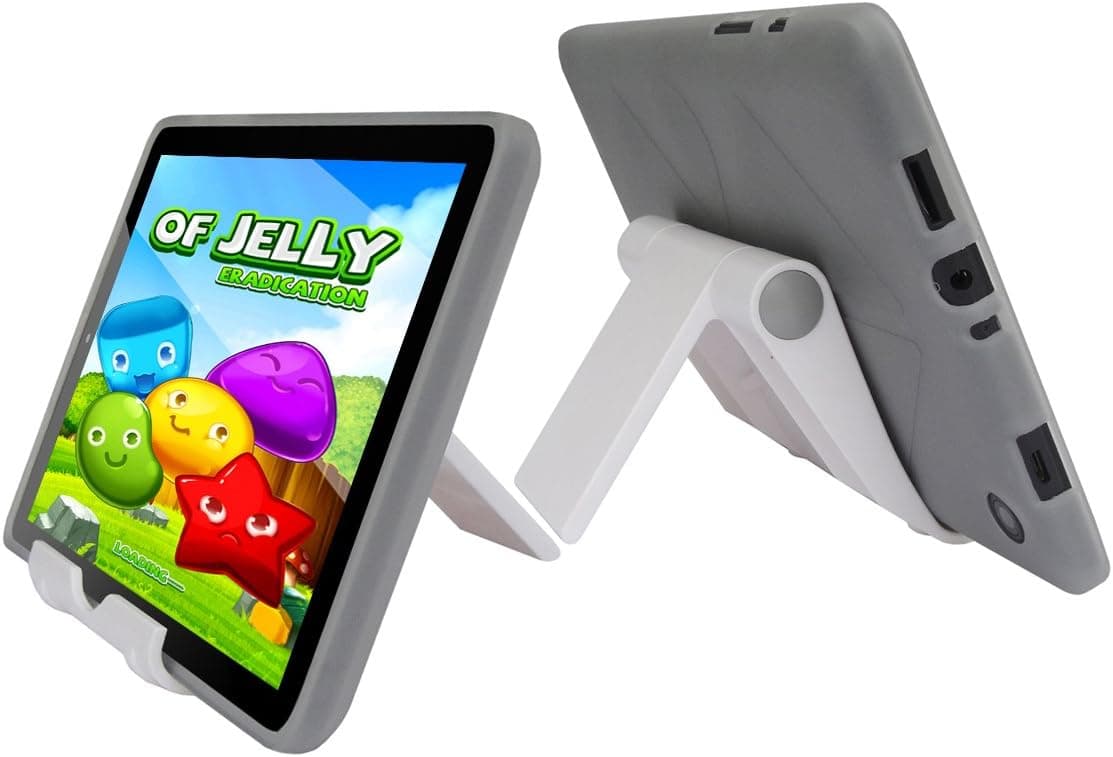 iShoppingdeals Protective TPU Case + Adjustable Stand for Digiland 8" DL8006 Andoird tablet 2017 Release (Smoke)