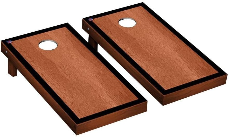 GAME Rosewood Stained Border Cornhole Boards Set, Black