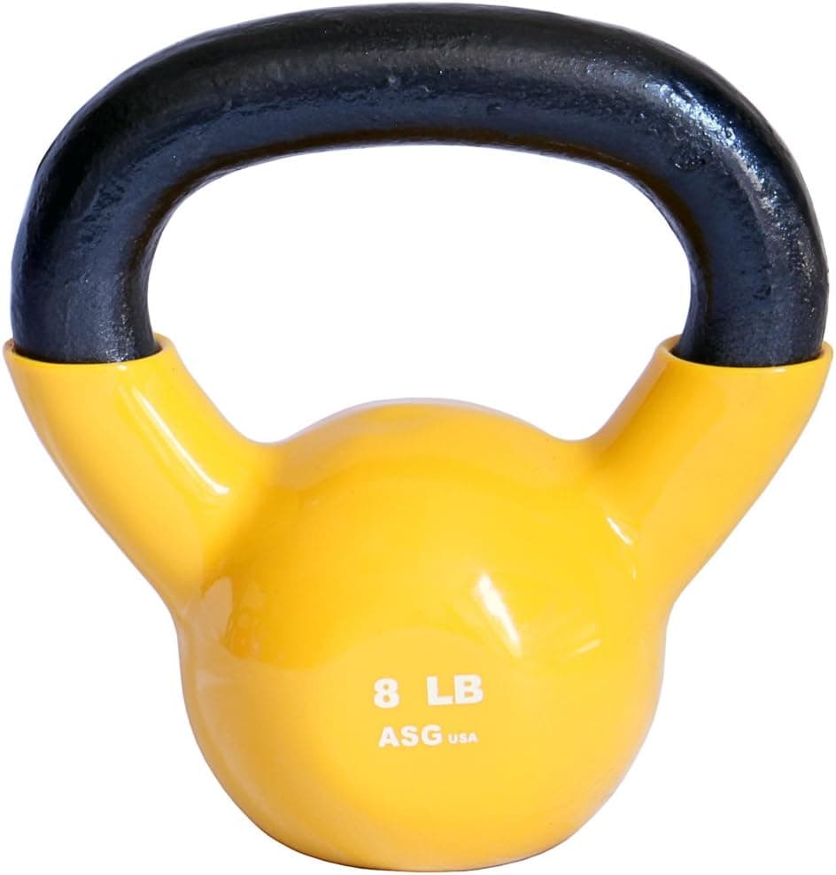 Ader Vinyl Kettlebell (8 Lbs Yellow)