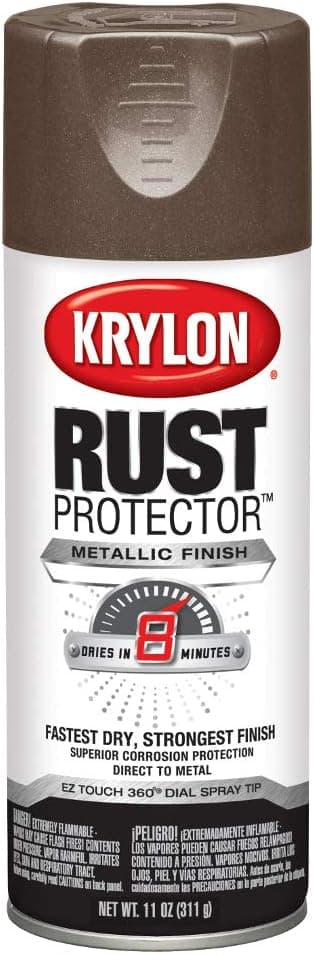 Krylon K06931600 Rust Protector Textured Paint, Dark Bronze