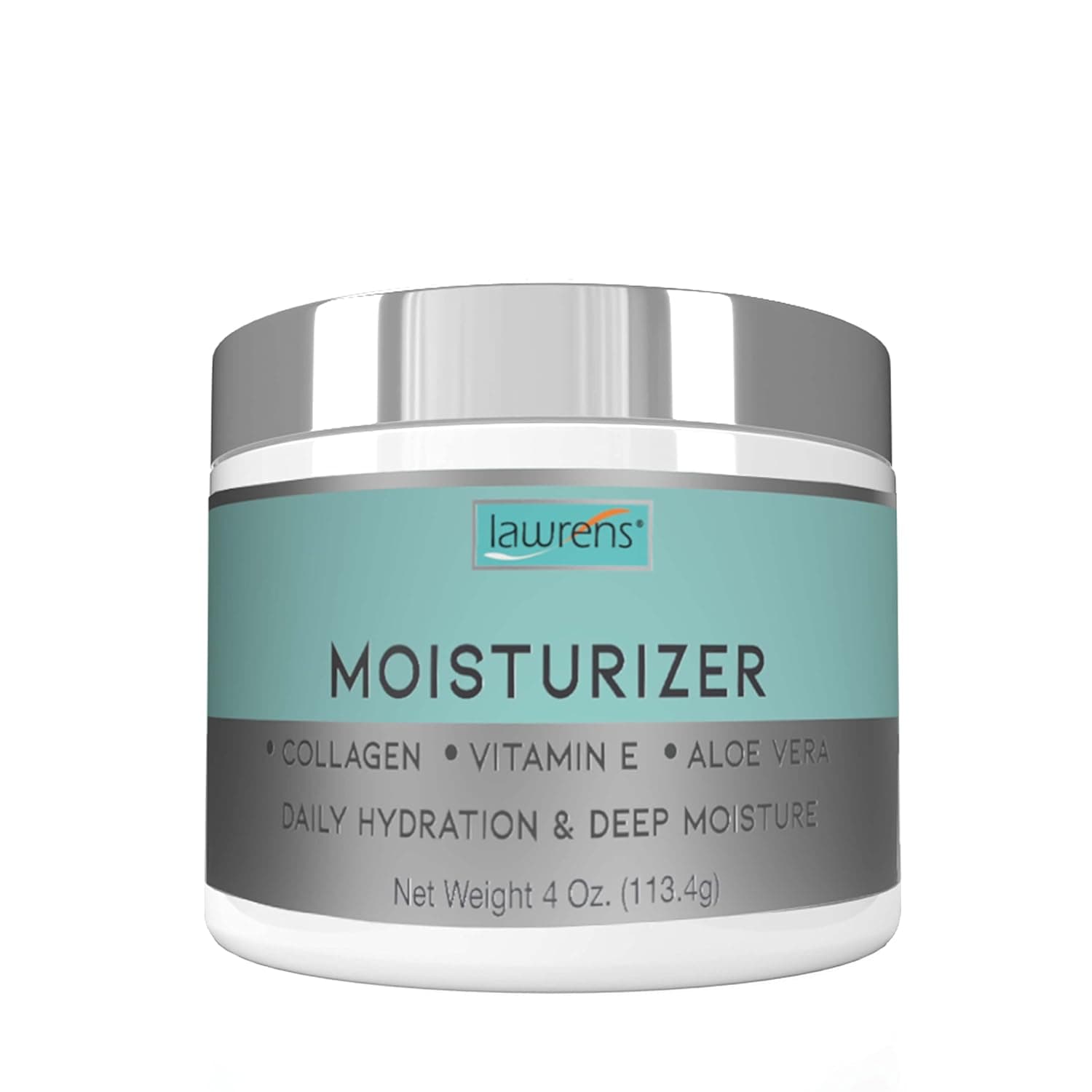 Lawrens Moisturizer with Collagen, Vitamin E & Aloe Vera - Daily Hydration & Deep Moisture - 4 oz