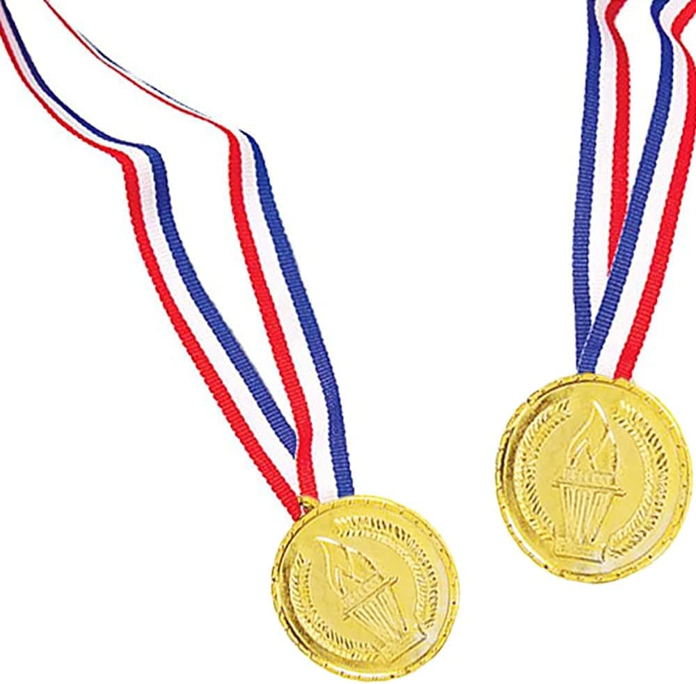 The Dreidel Company Award Trophies Gold for Sports, Ceremonies, Parties, or Events, 12-Pack