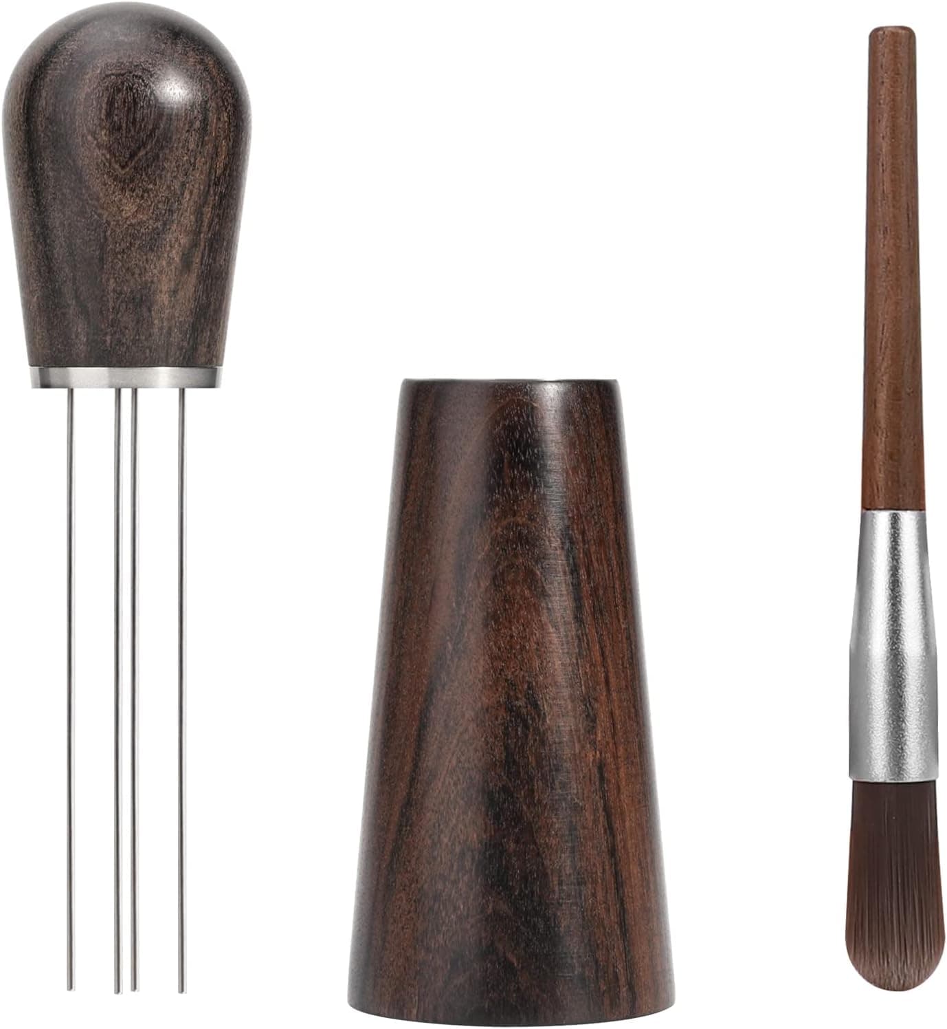 WDT Tools, Espresso Distribution Tools, 4x 0.6mm 304 Stainless Steel Needles Installed for Espresso Stirrer (Sandalwood)